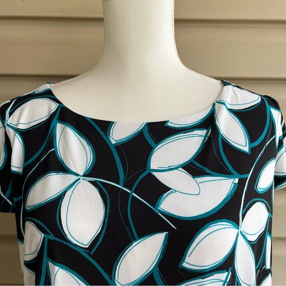 •Nine West• Leafy Patterned Shift Dress - Size 14 - Picture 3 of 8